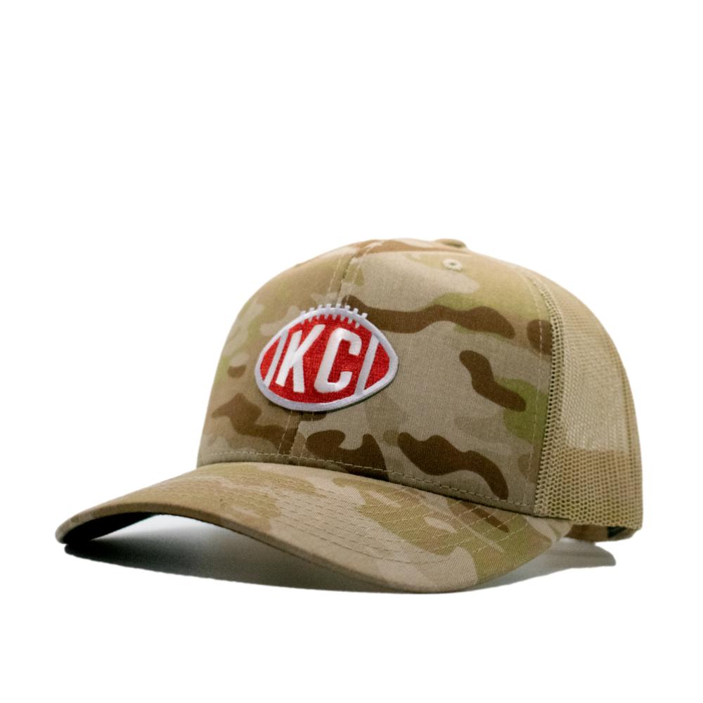 KC Football Trucker Hat | The Kansas City Clothing Co. Heather Grey/White