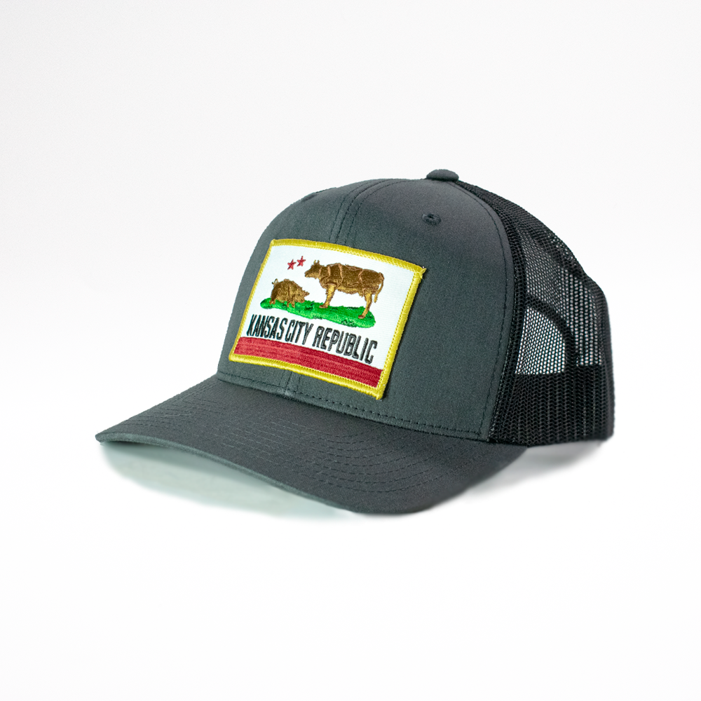 Kansas City Republic Retro Trucker | The Kansas City Clothing Co. Charcoal/Black