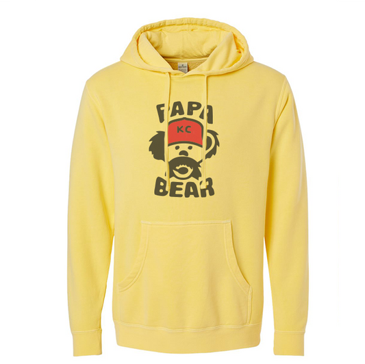 Papa Bear Pigment-Dyed Hooded Sweatshirt