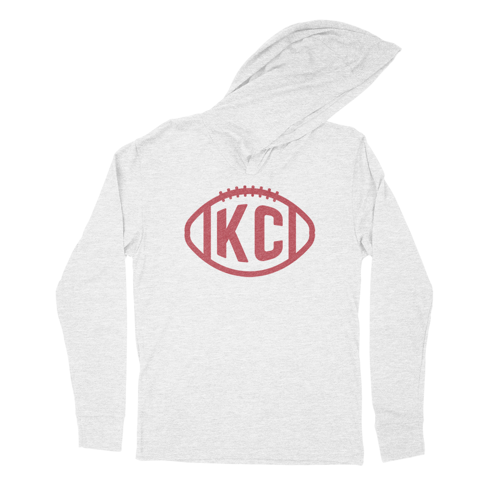 KC Football L/S Hooded T-Shirt