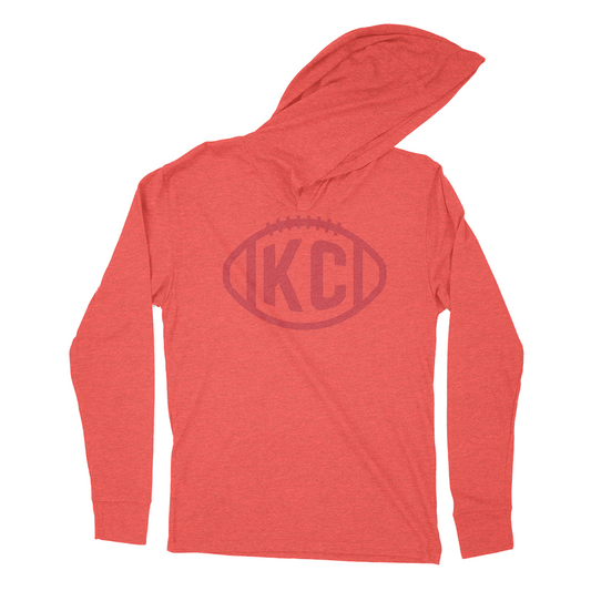 KC Football L/S Hooded T-Shirt